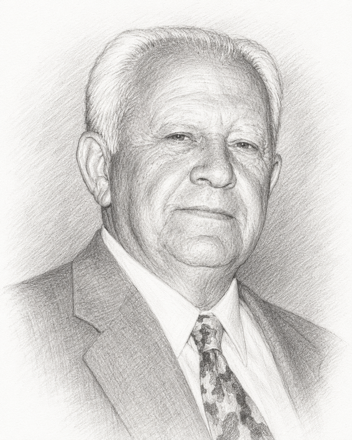 Pencil portrait of Faustino, grandfather of founder Felix Gonzalez